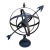 Vintage French Country Iron Garden Armillary Sundial- Outdoor Estate Decor For Sale