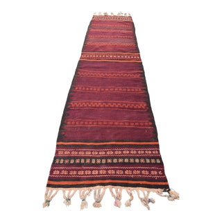 Nomad Afghan Handmade Kilim Rug Runner For Sale