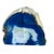 Mid-Century Modern Vt Blue Agate Geode Bookends: Polished Natural Stone Pair For Sale - Image 3 of 9