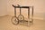 Mid-Century Chrome and Smoked Glass Two Tier Rolling Bar Cart For Sale - Image 4 of 12