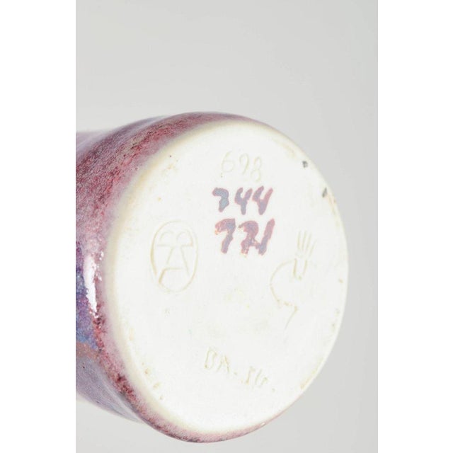 Pink-Purple Test Glazed Ceramic Vase from Gustavsberg Studio For Sale - Image 4 of 5