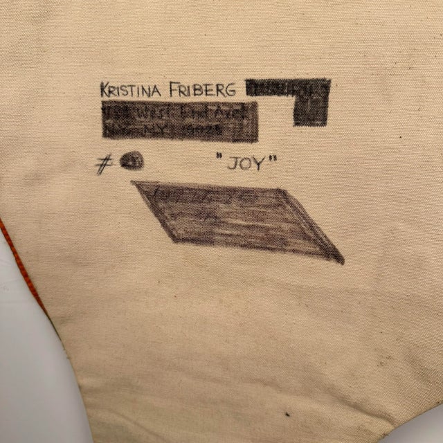 1960s Studio Made Kristina Friberg Fiber Art Tapestry “Joy” For Sale - Image 11 of 12