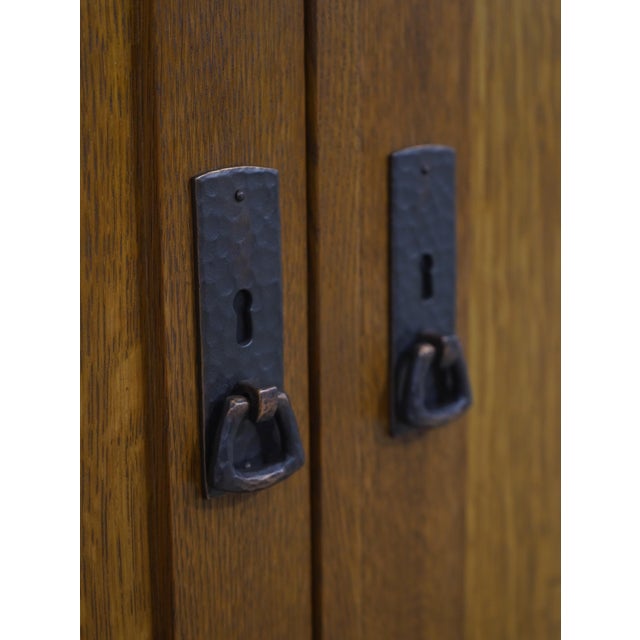 Wood Stickley Mission Oak Corner Cupboard Cabinet For Sale - Image 7 of 15