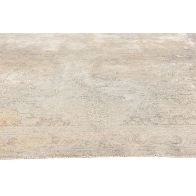 Mid 20th Century Muted Vintage Turkish Oushak Rug - 03'11 X 05'09 For Sale - Image 4 of 9
