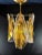 1970s Vintage Ceiling Lamp in Murano Swallow Glass & in Amber-Colored Crystal, Venice, Italy, 1970s For Sale - Image 5 of 6