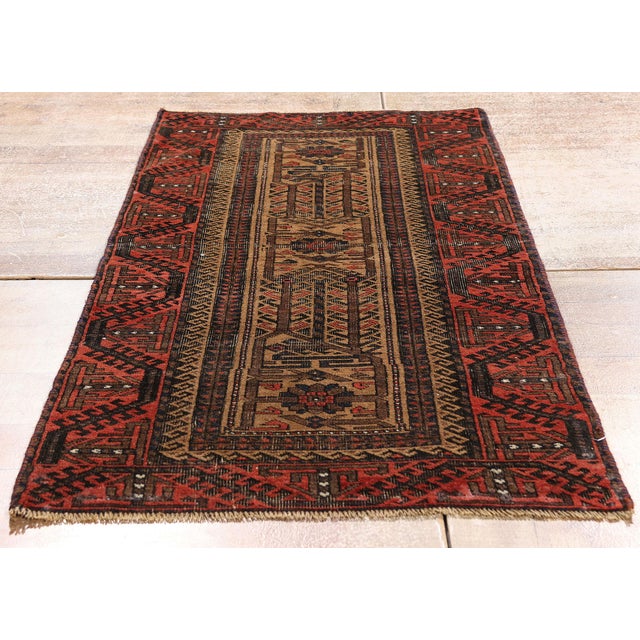 Late 19th Century Persian Turkoman Rug, 02'03 X 04'09 For Sale - Image 9 of 10