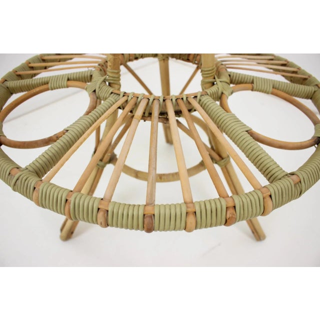 1960s Mid-Century Rattan Flower Stand, 1960s For Sale - Image 5 of 8