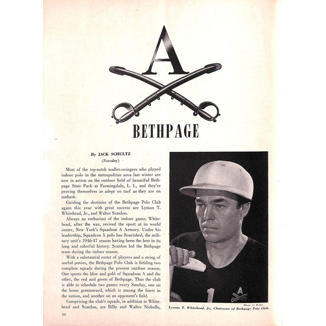 Polo Bostwick Field Summer Season 1947 Program For Sale In New York - Image 6 of 16