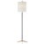 Modern Thomas O'Brien by Visual Comfort Signature Caron Floor Lamp in Bronze and Hand-Rubbed Antique Brass with Linen Shade For Sale - Image 3 of 3