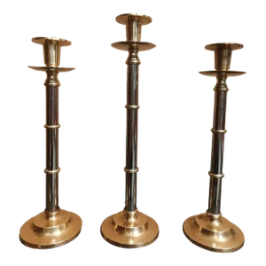 1980s Maitland-Smith Candlesticks- Set of 3