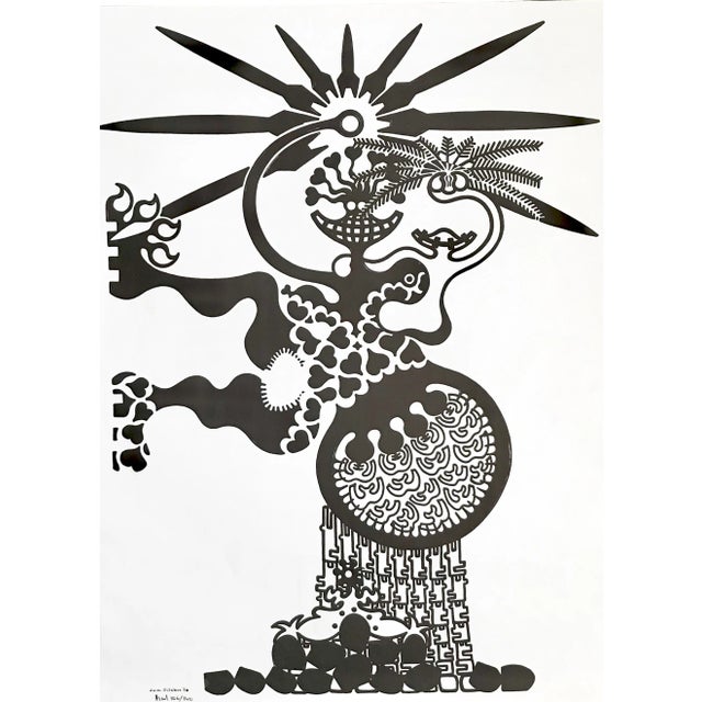 1970s Vintage Bernard Ascal Signed Silkscreen Print For Sale