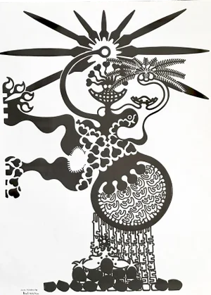 1970s Vintage Bernard Ascal Signed Silkscreen Print