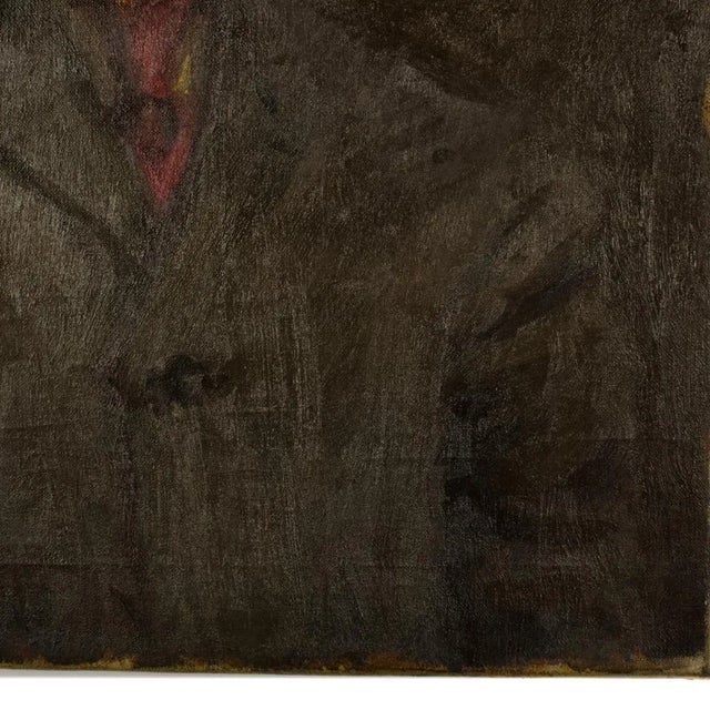 Textile Mid 20th Century "Portrait of a Man" Oil Painting For Sale - Image 7 of 10