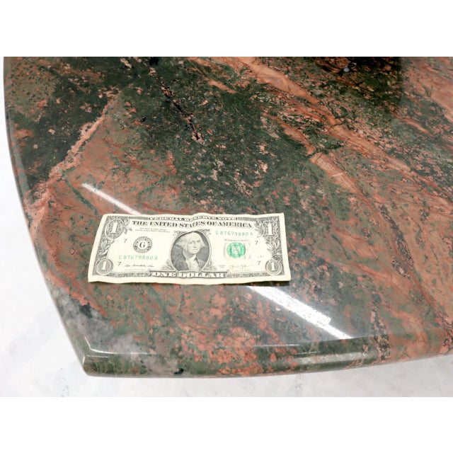 1970s Rounded Triangle Shape Solid Marble Coffee Table For Sale - Image 12 of 13