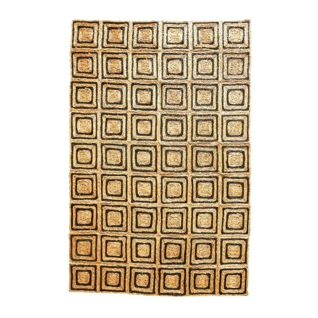 Textile Rush House for Chairish Meridian Seagrass Rug - Natural/Black, 9' x 12' For Sale - Image 7 of 8