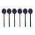 Contemporary Mepra Due 6-Piece Coffee Spoon Set, Oro Black For Sale - Image 3 of 3