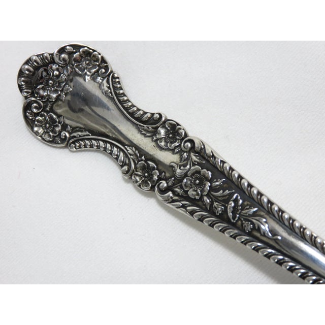 Large Antique American Sterling Silver Punch Bowl Ladle by Gorham For Sale - Image 10 of 13