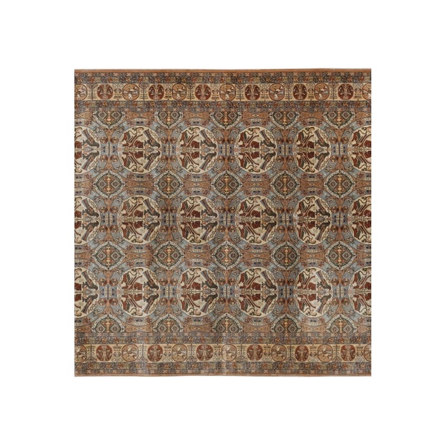 Vintage Animal Garden Turkish Oushak Rug With Rich Border 6'6'' X 9'3'' For Sale - Image 9 of 11