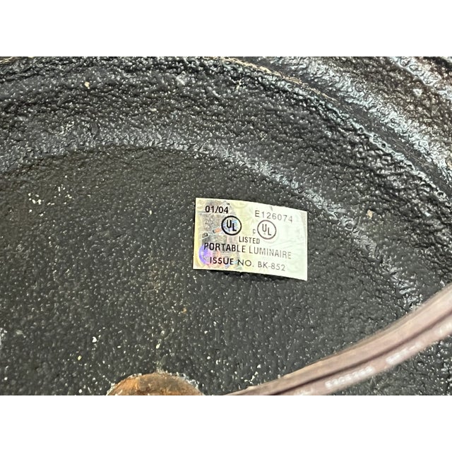 Vintage Goldtone and Coral Grand Palm Tree Lamps- a Pair For Sale - Image 10 of 12