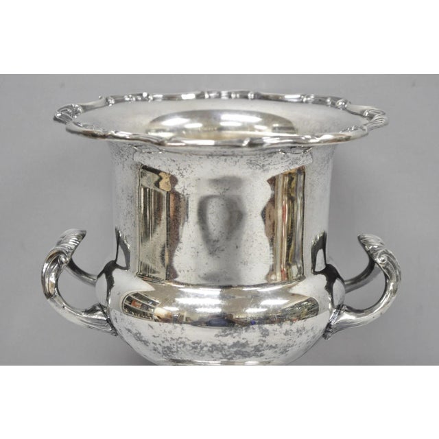 Vintage Victorian Silver Plated Trophy Cup Urn Champagne Chiller Bar Ice Bucket For Sale - Image 4 of 16