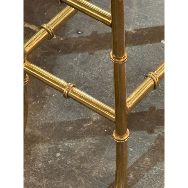 Metal Italian Brass Bamboo Form Coffee Table For Sale - Image 7 of 8