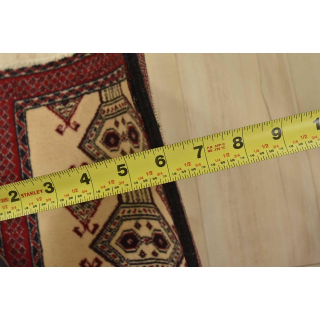 Baloch Rug 2′ X 2’10” Ivory Wool Vintage Tribal Hand-Knotted Oriental Carpet For Sale In Philadelphia - Image 6 of 7