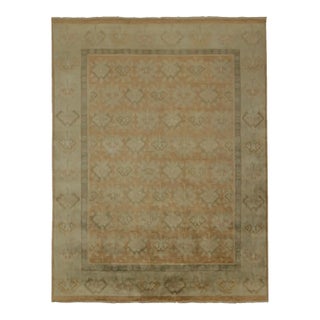 Rug & Kilim’s European Style Rug With Orange, Blue and Pink Floral Pattern For Sale