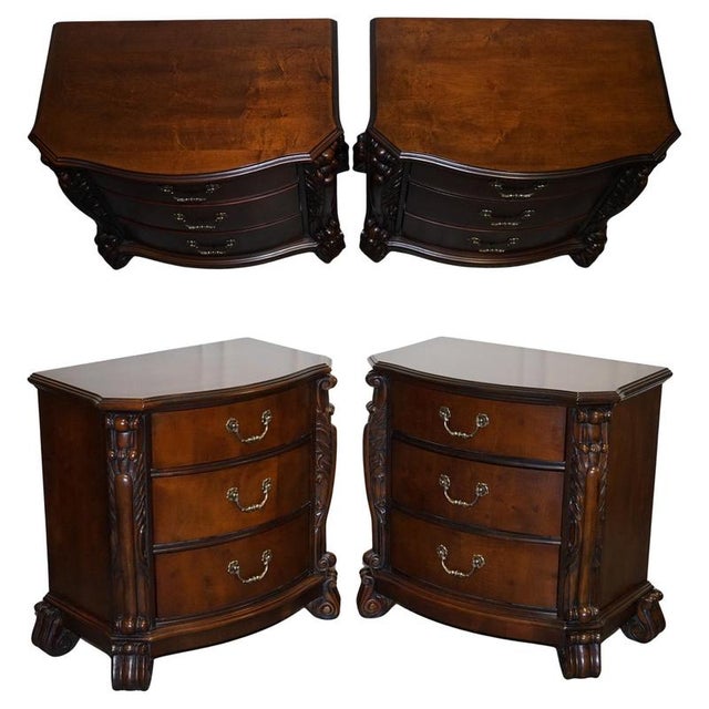 Large American Chippendale Style Nightstands, Set of 2 For Sale - Image 18 of 18