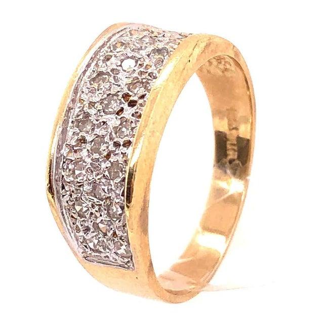 14 Karat Yellow Gold and Diamond Encrusted Fashion Ring 0.50 TDW, Size 7.5 For Sale In New York - Image 6 of 10