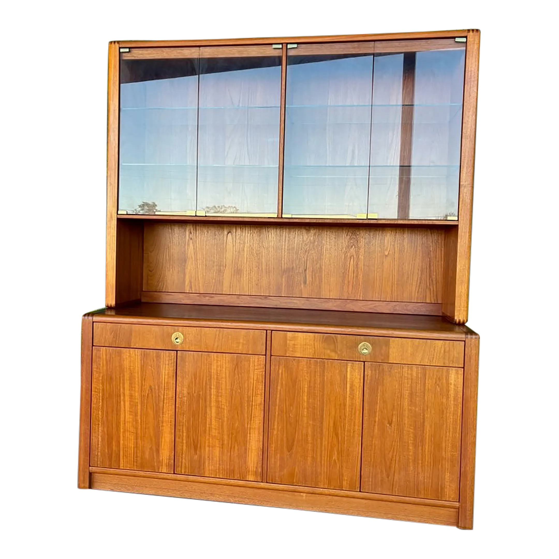 Danish Teak D-Scan Captain Line Hutch | Chairish