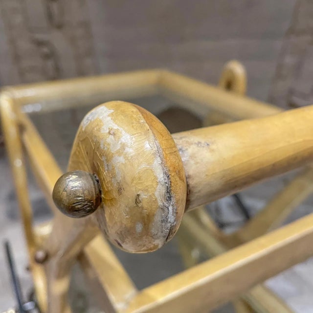 1950s Aldo Tura Italian Goatskin and Brass Swan Service Cart For Sale - Image 10 of 13