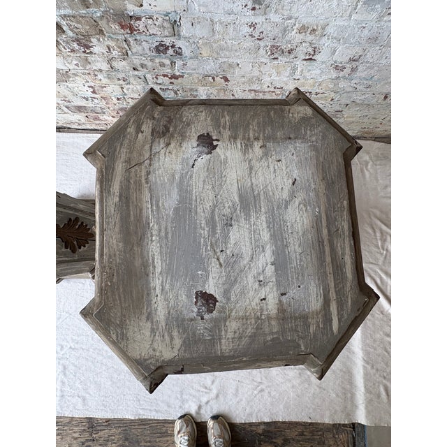 Dove Gray Pair of Vintage Wood Pedestals For Sale - Image 8 of 14