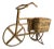 Vintage Wicker and Bamboo Bicycle Basket Decor For Sale
