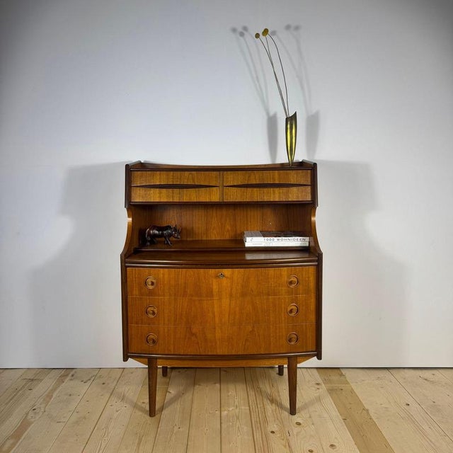 Danish Teak Cabinet with Drawers and Pull-Out Desk, 1960 For Sale - Image 14 of 14
