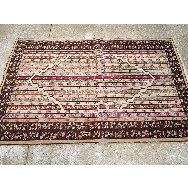Galerie Shabab Collection Early 20th Century Tukish Ghiordes Throw Rug For Sale - Image 4 of 8