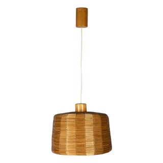 Interwoven Wicker Chandelier, 1970s For Sale