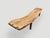 Beautiful aged teak wood made into this impressive bench. The back rest is 21" high, the seat 15" high. Stunning erosion...