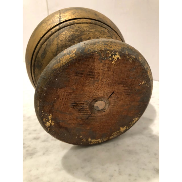 Boho Chic Vintage Decorative Gold Finial For Sale - Image 3 of 7
