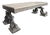 French Bronze Figural Coffee Table With Travertine Top For Sale