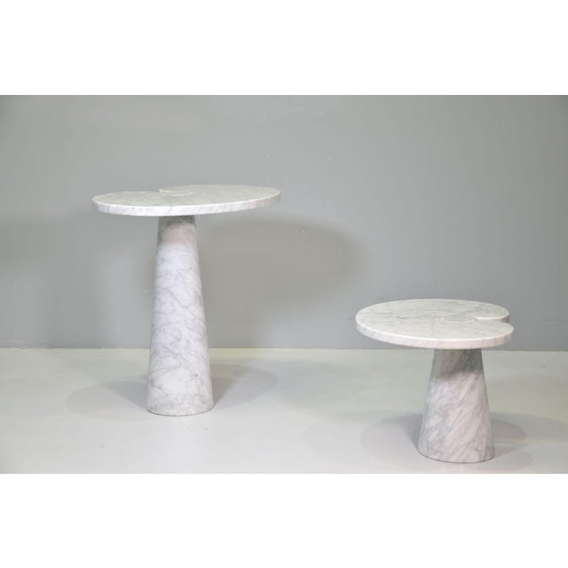 1970s Carrara Marble Side Tables by Angelo Mangiarotti for Skipper, 1975, Set of 2 For Sale - Image 5 of 11