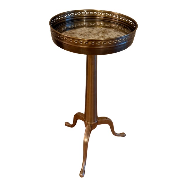 Modern Style Telescopic Brass End Table For Sale
