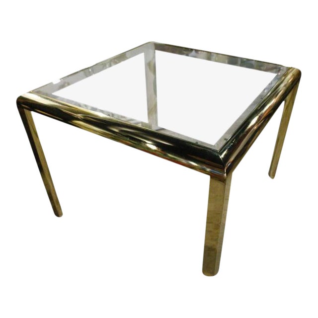 Vintage Design Institute of America DIA Brass Dining Table Game Table For Sale