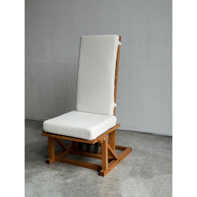Brutalist Brutalist Reclining Fabric Lounge Chair, 1960s For Sale - Image 3 of 10