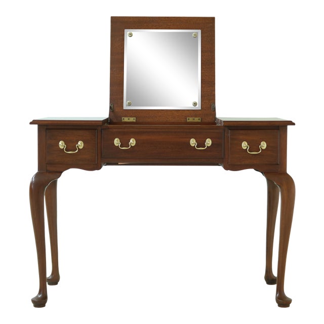 Henkel Harris Flip Top Queen Anne Mahogany Vanity Chairish