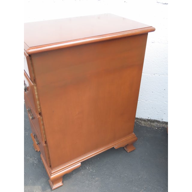 J B Van Sciver Tall and Narrow Maple Nightstands End Bedside Tables a Pair 6436 For Sale - Image 15 of 17