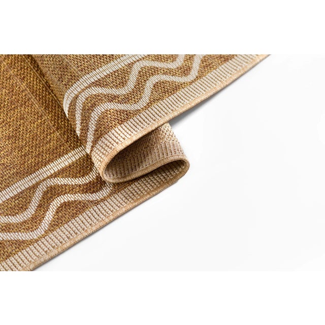 Contemporary Erin Gates by Momeni Saybrook Ripple Natural Indoor/Outdoor Area Rug 8' X 10' For Sale - Image 3 of 12