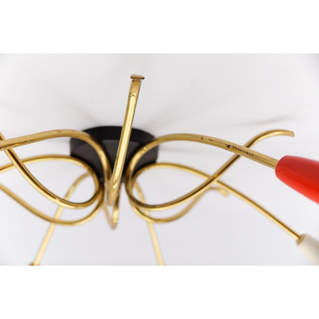 Mid-Century Modern Brass 6-Armed Sputnik Lamp, 1950s For Sale - Image 14 of 18
