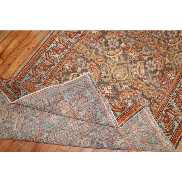 Textile Early 20th Century Brown Orange Malayer Runner - 3'6" x 16'6" For Sale - Image 7 of 10