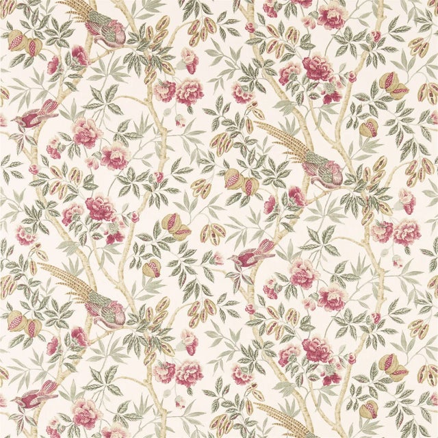 Sanderson Abbeville Fabric in Rose/Calico - a Sample For Sale