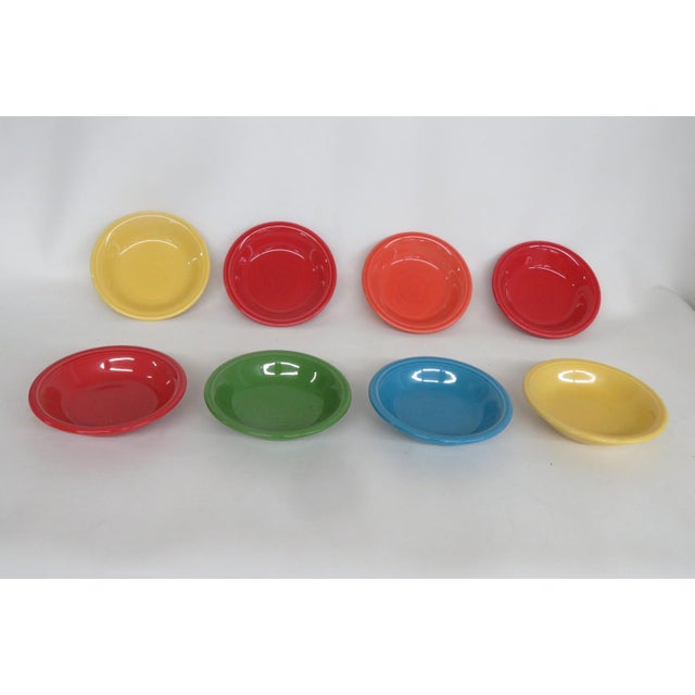 Mid-Century Modern Fiesta Dinnerware Small Stacking Bowls Multicolor Set of 8 Serving Dishes 4851b For Sale - Image 3 of 13